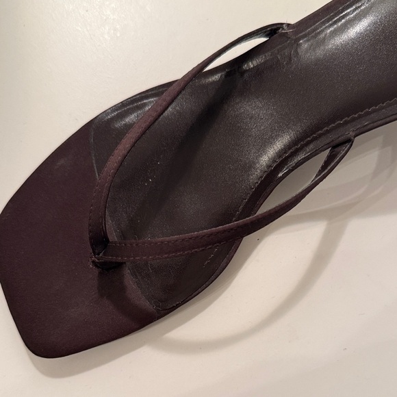Zara Women's Dark Brown Sandals Heels - Picture 3 of 5